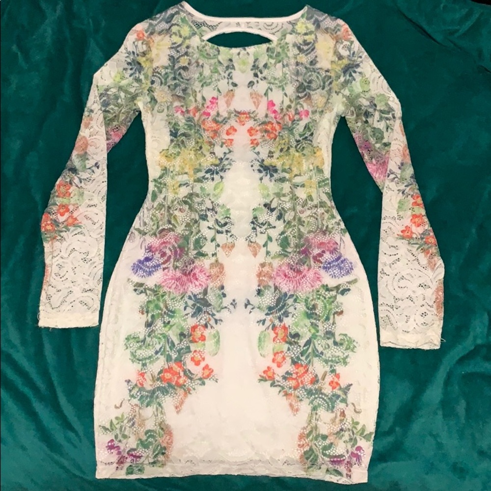 XXI - beige hollowed-out dress